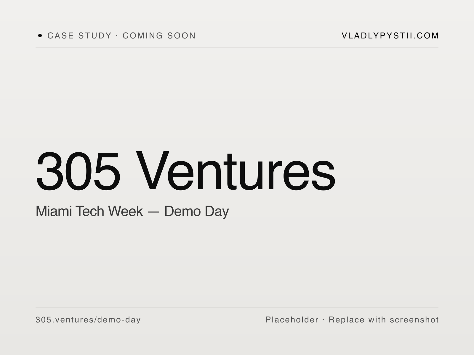 305 Ventures — Miami Tech Week